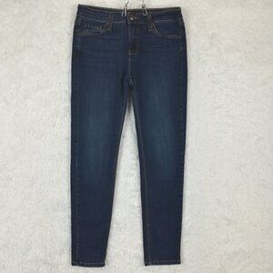 Just Black Womens Jeans‎ Skinny Blue Denim Dark Wash Mid Rise Stretch Petite 26P